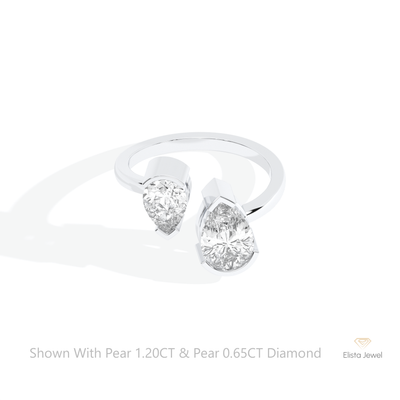 Pear And Pear Cut Toi Et Moi Ring