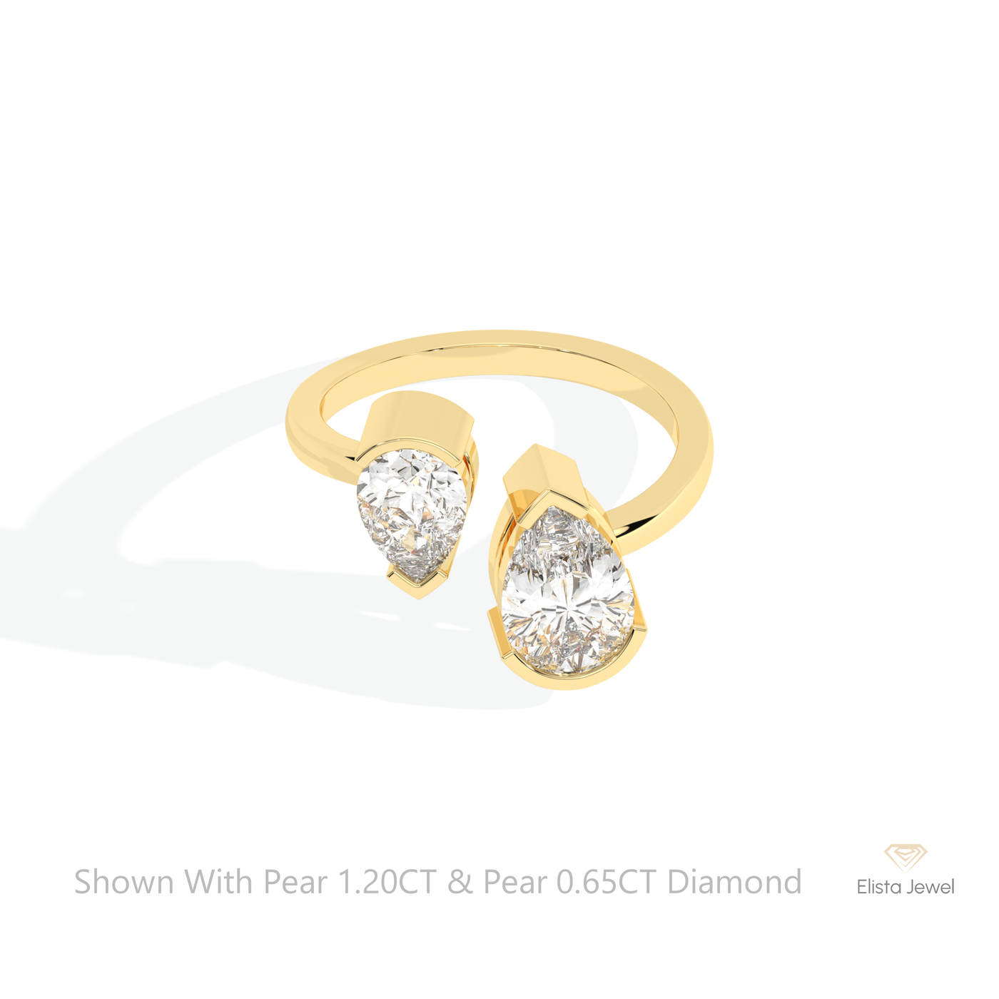 Pear And Pear Cut Toi Et Moi Ring
