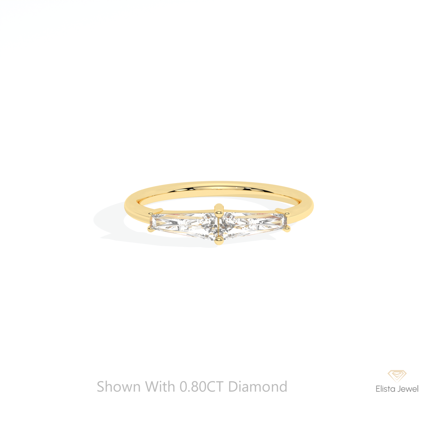 Baguette Cut Two Stone Engagement Ring