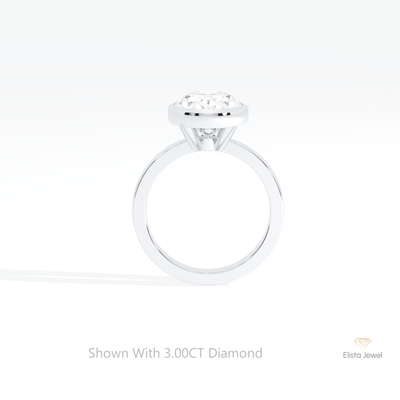 Oval Cut Solitaire Bezel Engagement Ring