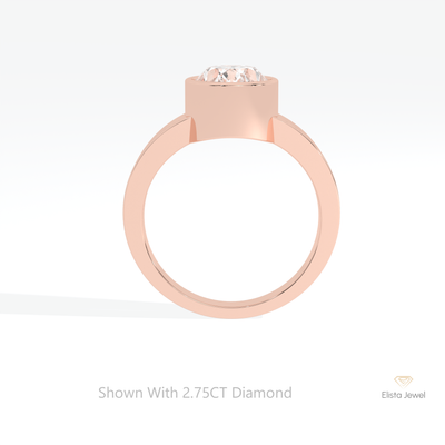Oval Cut Full Bezel Engagement Ring