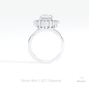 Oval Cut Starburst Engagement Ring