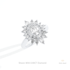 Oval Cut Double Halo Starburst Ring