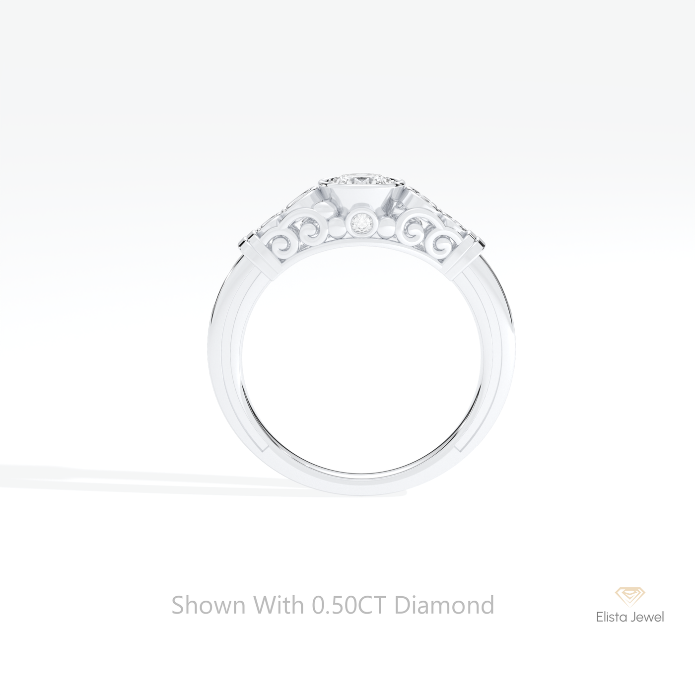 Round Cut Five Stone Wedding Ring