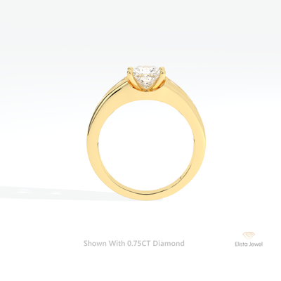Princess Cut Accent Engagement Ring
