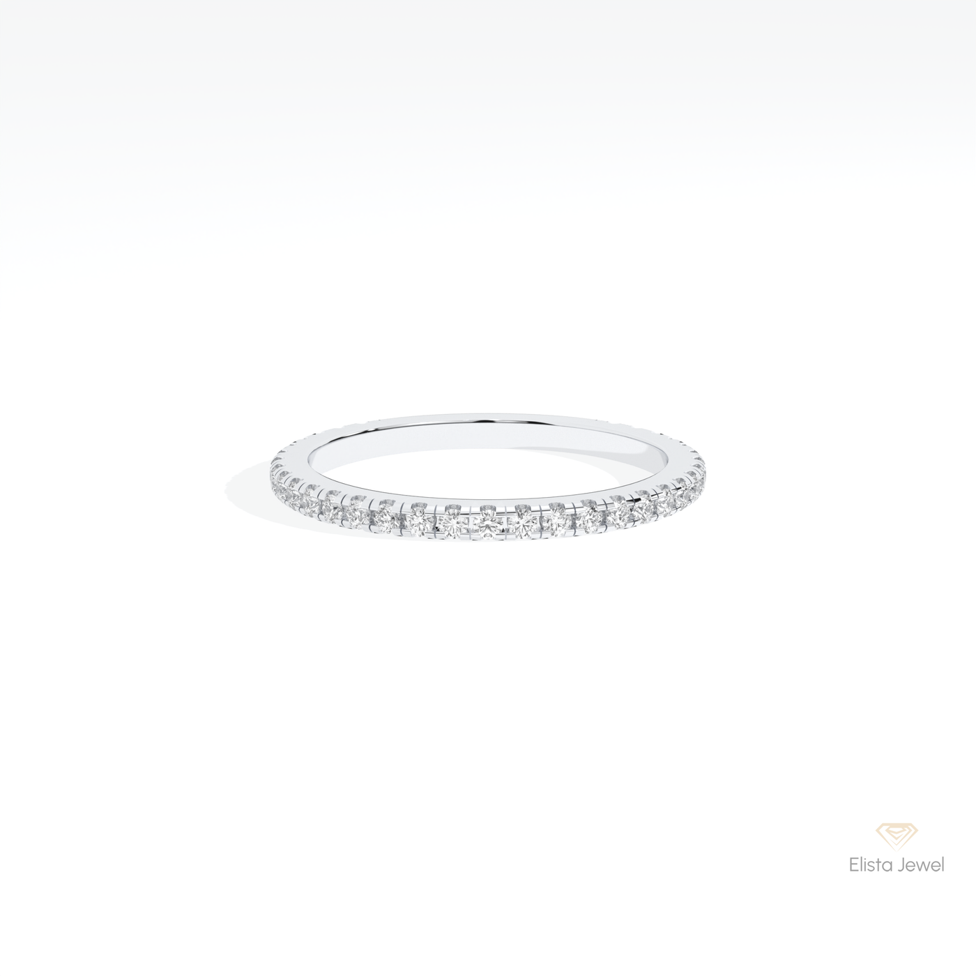 Round Cut Eternity Wedding Band