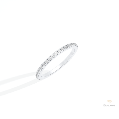 Round Cut Eternity Wedding Band