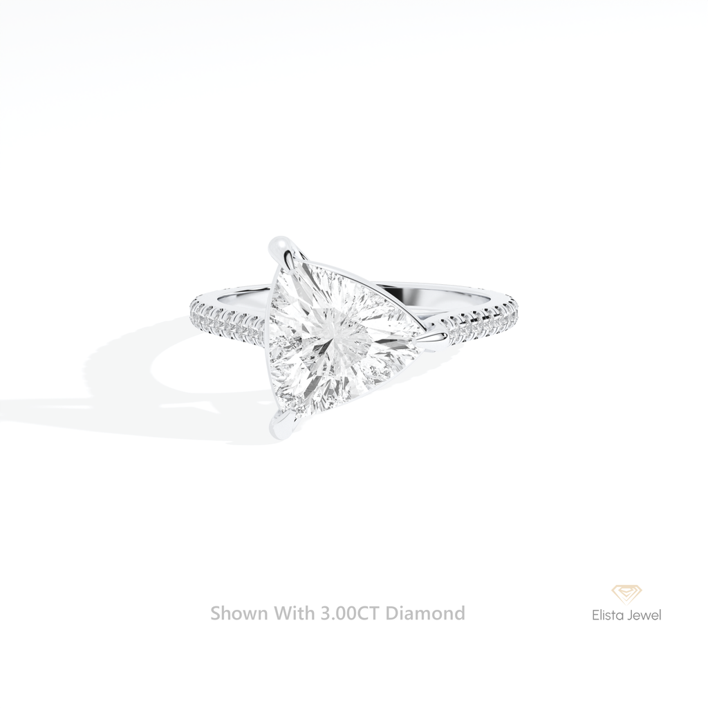 Trilliant Cut Accent Engagement Ring