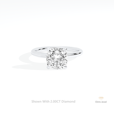 Cushion Cut Solitaire Engagement Ring