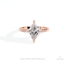 Kite Cut Accent Engagement Ring