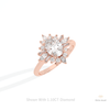 Oval Cut Cluster Starburst Ring