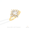 Oval Cut Cluster Starburst Ring