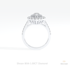 Marquise Cut Double Halo Starburst Ring