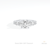 Round Cut Accent Engagement Ring