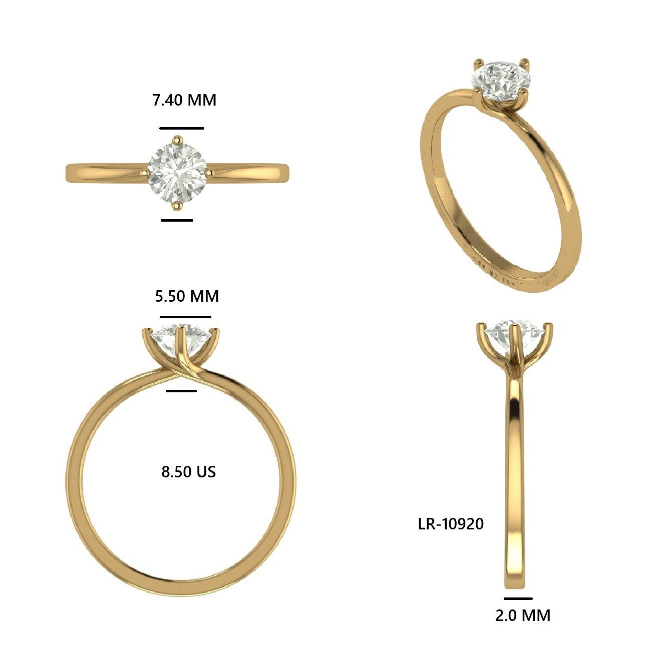 Custom Order For Niels: 0.75 CT IGI Certified Fancy Vivid Pink Round Cut Lab Diamond Solitaire Ring Made In 18K Solid White Gold