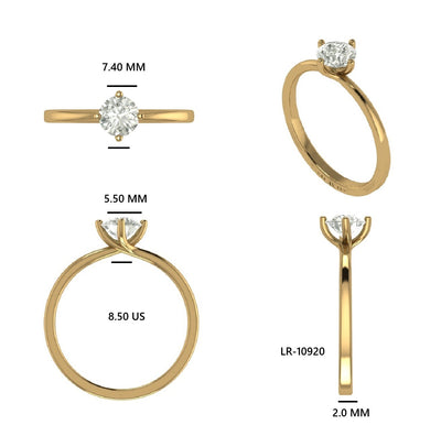 Custom Order For Niels: 0.75 CT IGI Certified Fancy Vivid Pink Round Cut Lab Diamond Solitaire Ring Made In 18K Solid White Gold
