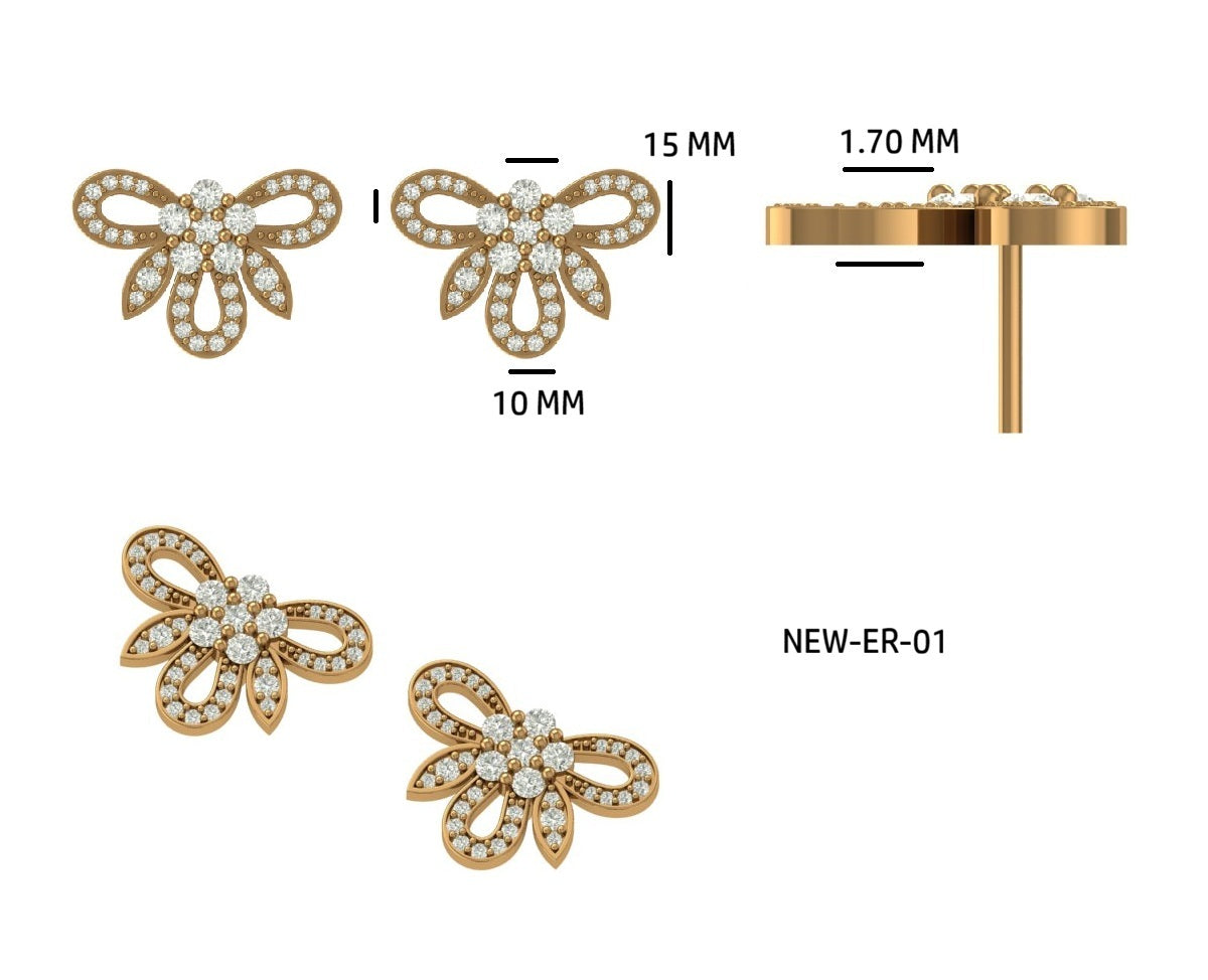 Custom order for Amisha - 10K Solid Yellow Gold Earrings (2 Pairs)