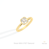 Asscher Cut Bezel Solitaire Lab Grown Diamond Ring in 14K Rose Gold - Profile View