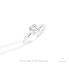 Asscher Cut Bezel Solitaire Lab Grown Diamond Ring in Platinum - Lifestyle View