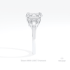 Asscher Cut Three Stone Engagement Lab Grown Diamond Ring in 14K White Gold - Top View