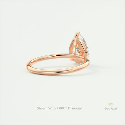 Pear Cut Solitaire Engagement Ring