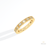 Baguette Cut Full Eternity Wedding Lab Grown Diamond Band in 10K Yellow Gold - Side View