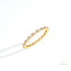 Baguette Cut Full Eternity Wedding Lab Grown Diamond Band in 10K Yellow Gold - Side View