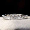 Baguette Cut Full Eternity Wedding Lab Grown Diamond Band in 10K - Front View