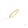 Baguette Cut Half Eternity Wedding Lab Grown Diamond Band in Platinum - Lifestyle View