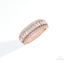 Baguette Cut Half Eternity Wedding Lab Grown Diamond Band in Platinum - Lifestyle View