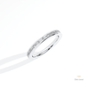 Baguette Cut Half Eternity Wedding Lab Grown Diamond Band in 14K Rose Gold - Profile View