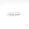 Baguette Cut Three Stone Wedding Lab Grown Diamond Band in 14K Yellow Gold - Detail View