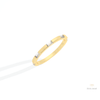 Baguette Cut Wedding Lab Grown Diamond Band in 10K Yellow Gold - Side View