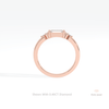 Baguette & Round Cut Engagement Lab Grown Diamond Ring - Alternative View
