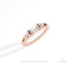 Baguette & Round Cut Engagement Lab Grown Diamond Ring in Platinum - Lifestyle View