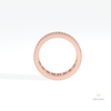 Baguette & Round Cut Full Eternity Wedding Lab Grown Diamond Band in 10K Rose Gold - Angled View