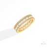 Baguette & Round Cut Full Eternity Wedding Lab Grown Diamond Band in 14K Rose Gold - Profile View