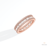 Baguette & Round Cut Full Eternity Wedding Lab Grown Diamond Band in Platinum - Lifestyle View