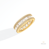 Baguette & Round Cut Full Eternity Wedding Lab Grown Diamond Band in Platinum - Lifestyle View