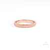 Celestial Wedding Lab Grown Diamond Band in 18K Rose Gold - Ring on Hand View