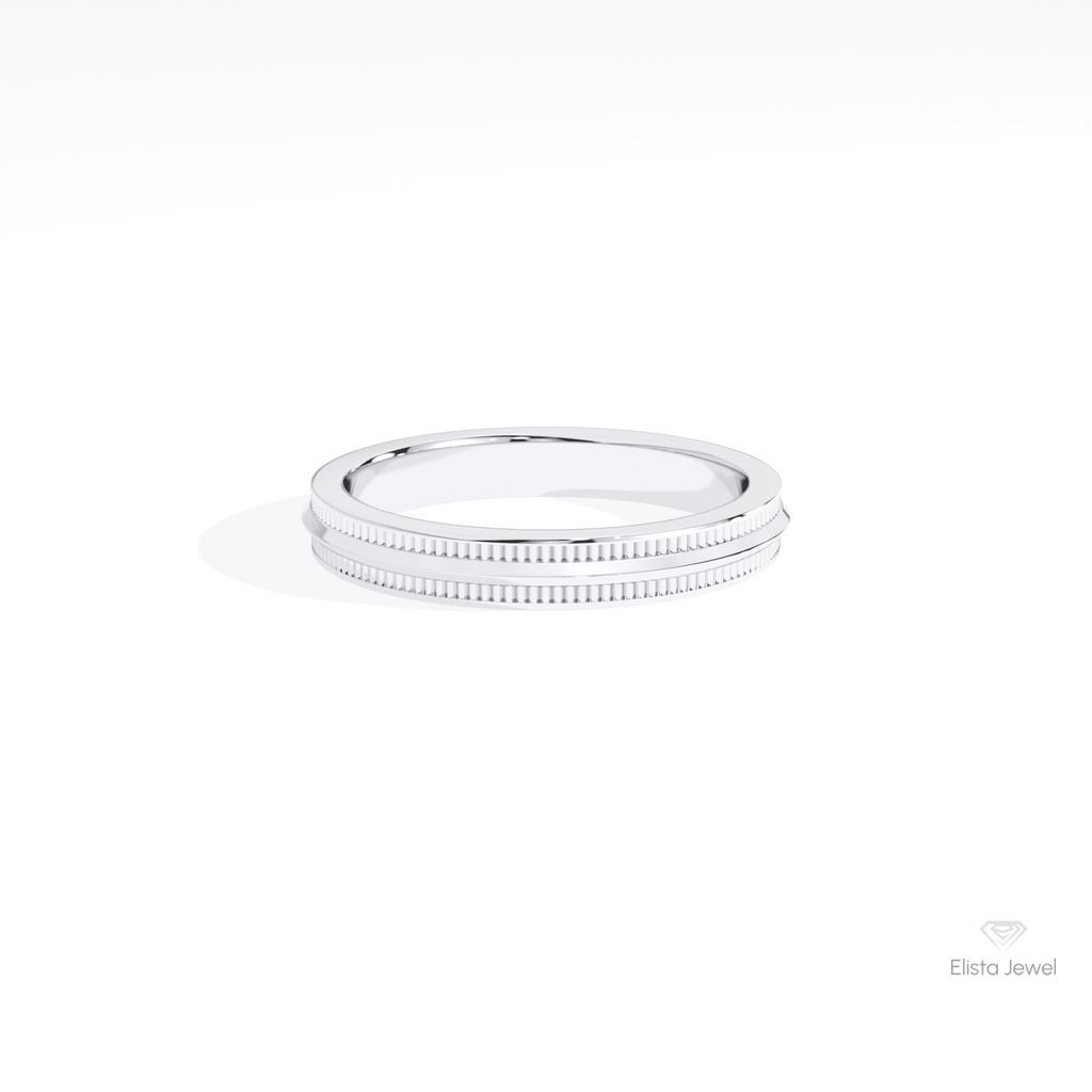 Celestial Wedding Lab Grown Diamond Band in 14K Yellow Gold - Detail View