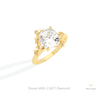 Cushion Cut Cluster Engagement Lab Grown Diamond Ring in Platinum - Lifestyle View