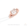 Cushion Cut Cluster Engagement Lab Grown Diamond Ring in Platinum - Lifestyle View