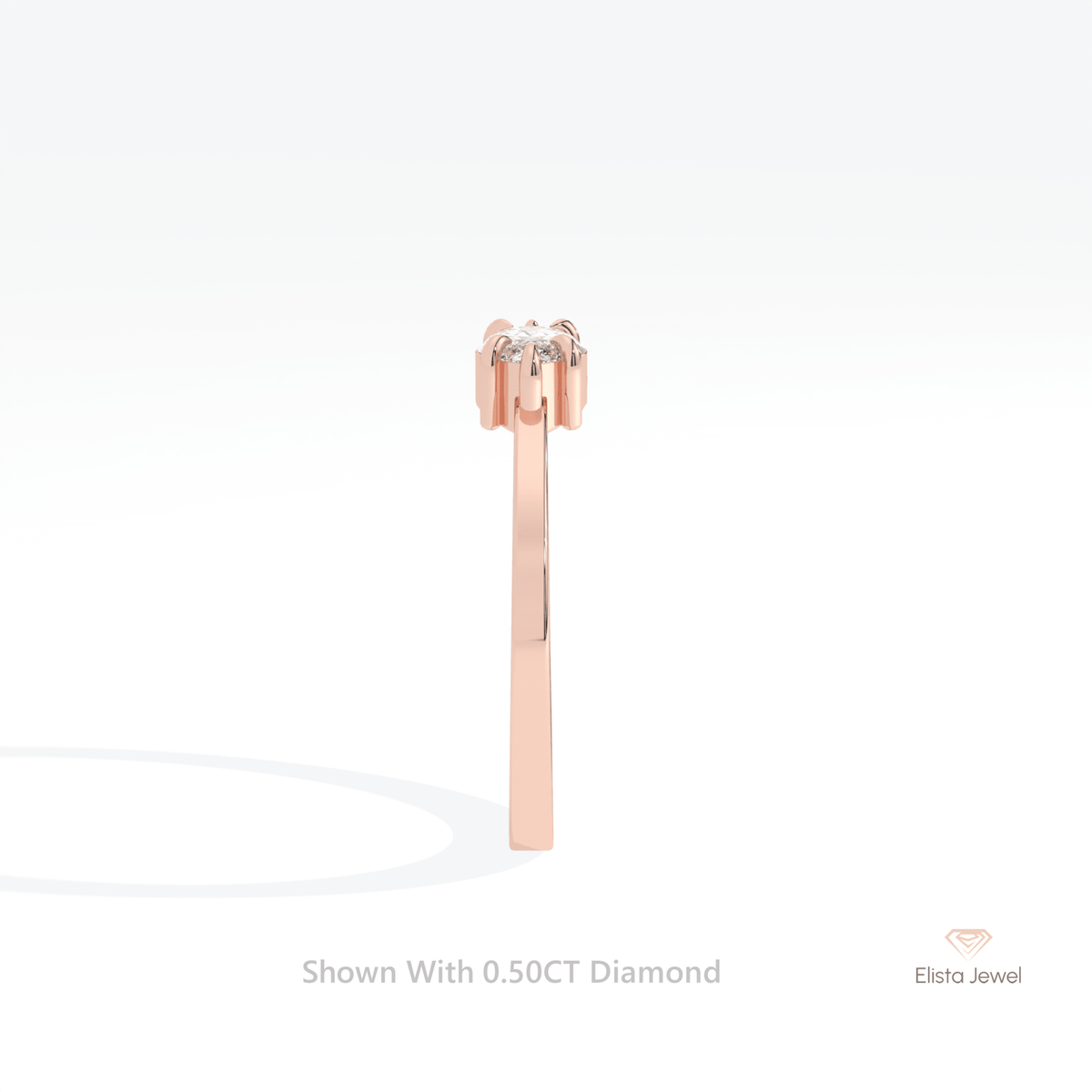 East West Marquise Cut Solitaire Lab Grown Diamond Ring - Additional View