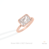 East West Radiant Cut Solitaire Lab Grown Diamond Ring in Platinum - Lifestyle View