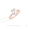 Elongated Cushion Cut Accent Lab Grown Diamond Ring in Platinum - Lifestyle View
