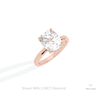 Elongated Cushion Cut Hidden Halo Lab Grown Diamond Ring in Platinum - Lifestyle View