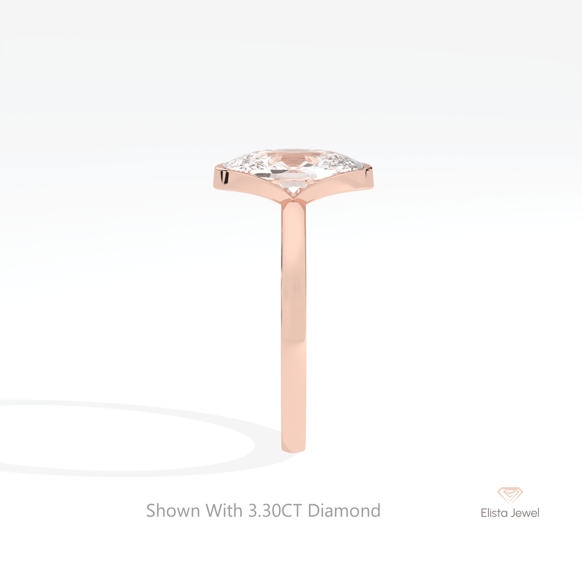 Elongated Cushion Cut Solitaire Lab Grown Diamond Ring - Additional View