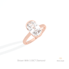 Elongated Cushion Cut Solitaire Lab Grown Diamond Ring in Platinum - Lifestyle View