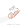 Emerald Cut Accent Engagement Lab Grown Diamond Ring in Platinum - Lifestyle View